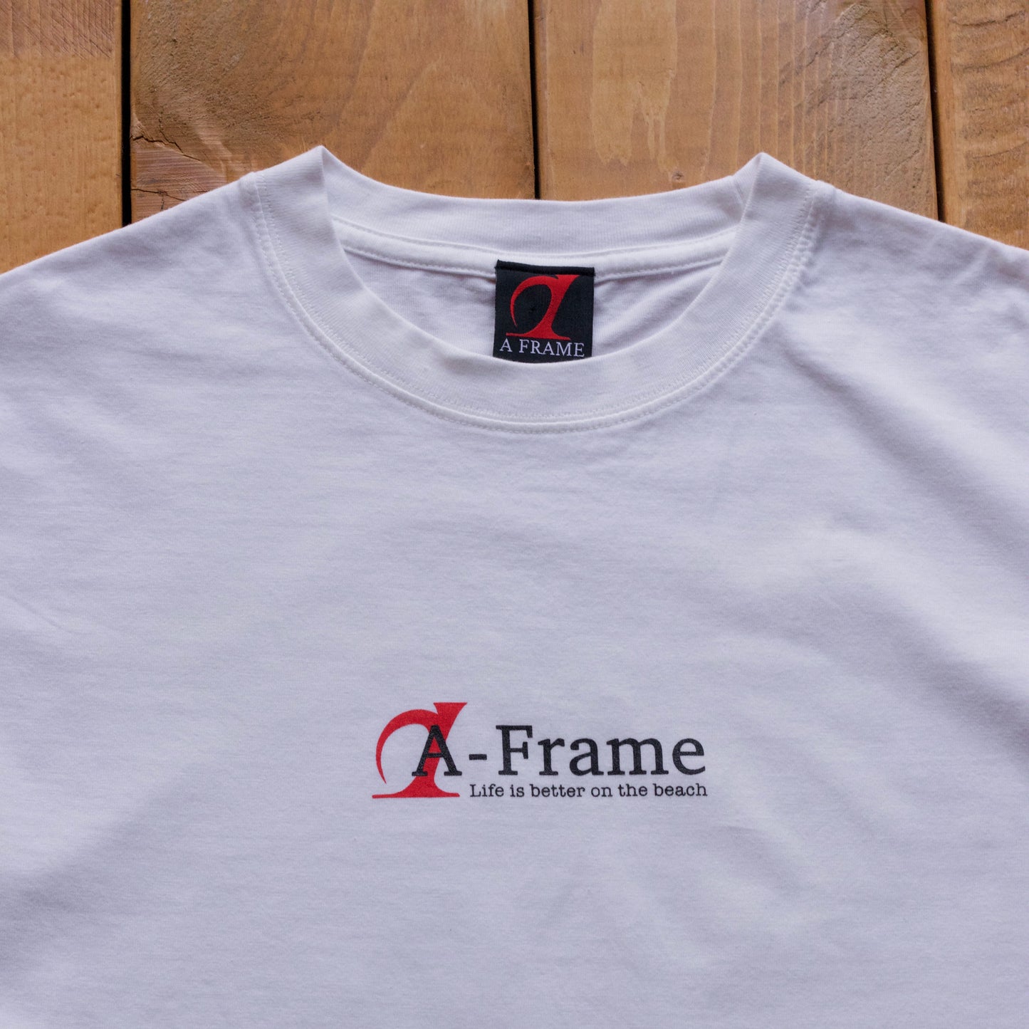 Life is better Logo SS Tee White