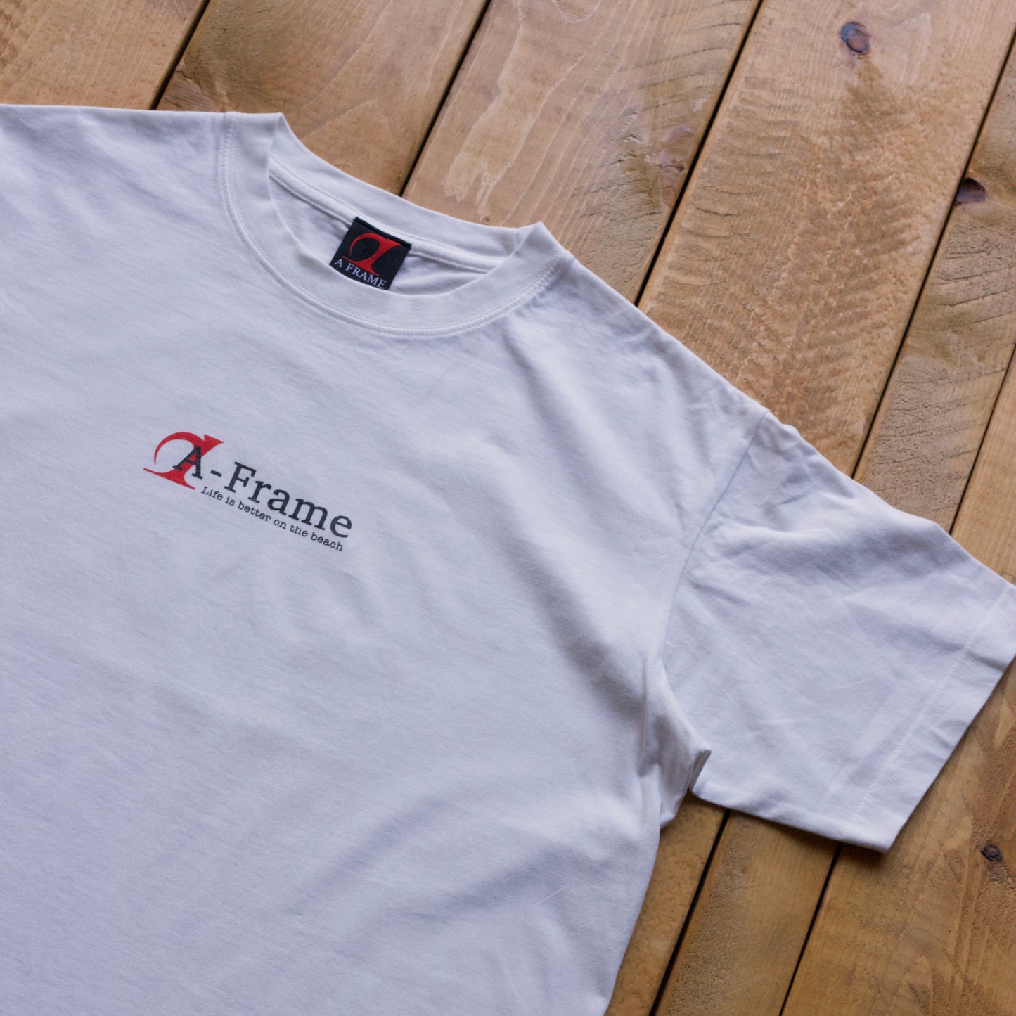 Life is better Logo SS Tee White