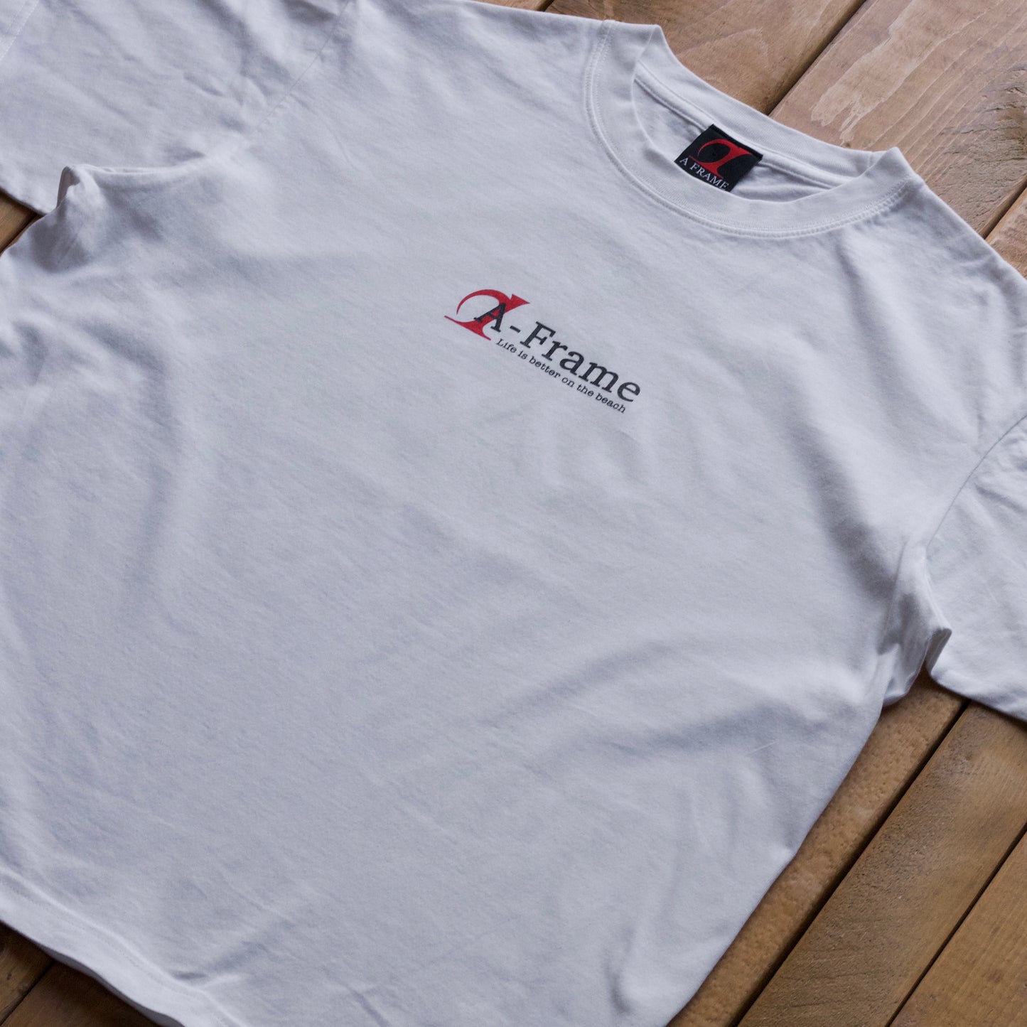 Life is better Logo SS Tee White